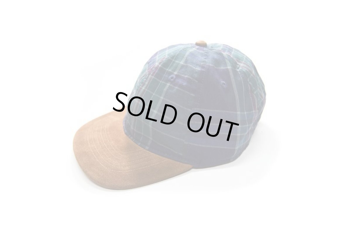 画像2: J.Crew Plaid Baseball Cap Suede Brim Ocean Madras (2)