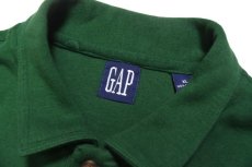 画像4: Deadstock GAP Sweat Polo Shirt Green (4)