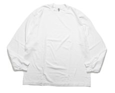 画像2: Los Angeles Apparel Garment Dye 6.5oz L/S T-Shirt White ロサンゼルスアパレル (2)