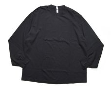 画像2: Los Angeles Apparel Garment Dye 6.5oz L/S T-Shirt Black ロサンゼルスアパレル (2)