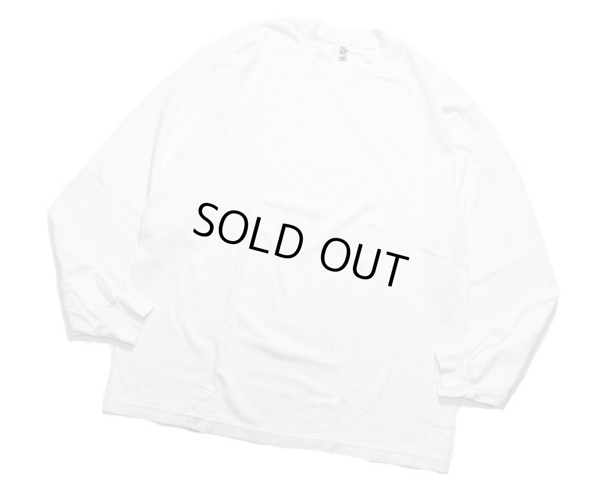 画像1: Los Angeles Apparel Garment Dye 6.5oz L/S T-Shirt White ロサンゼルスアパレル (1)