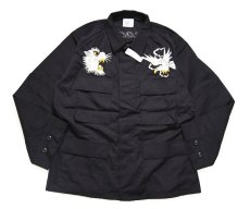 画像2: Deadstock USGI Ripstop BDU Coat Black357 W/Sukajan Embroidered “U.S. Bald Eagle × Japan Map” (2)