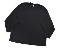 画像1: Los Angeles Apparel L/S Heavy Thermal Crew Neck Black ロサンゼルスアパレル (1)