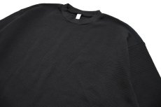 画像3: Los Angeles Apparel L/S Heavy Thermal Crew Neck Black ロサンゼルスアパレル (3)