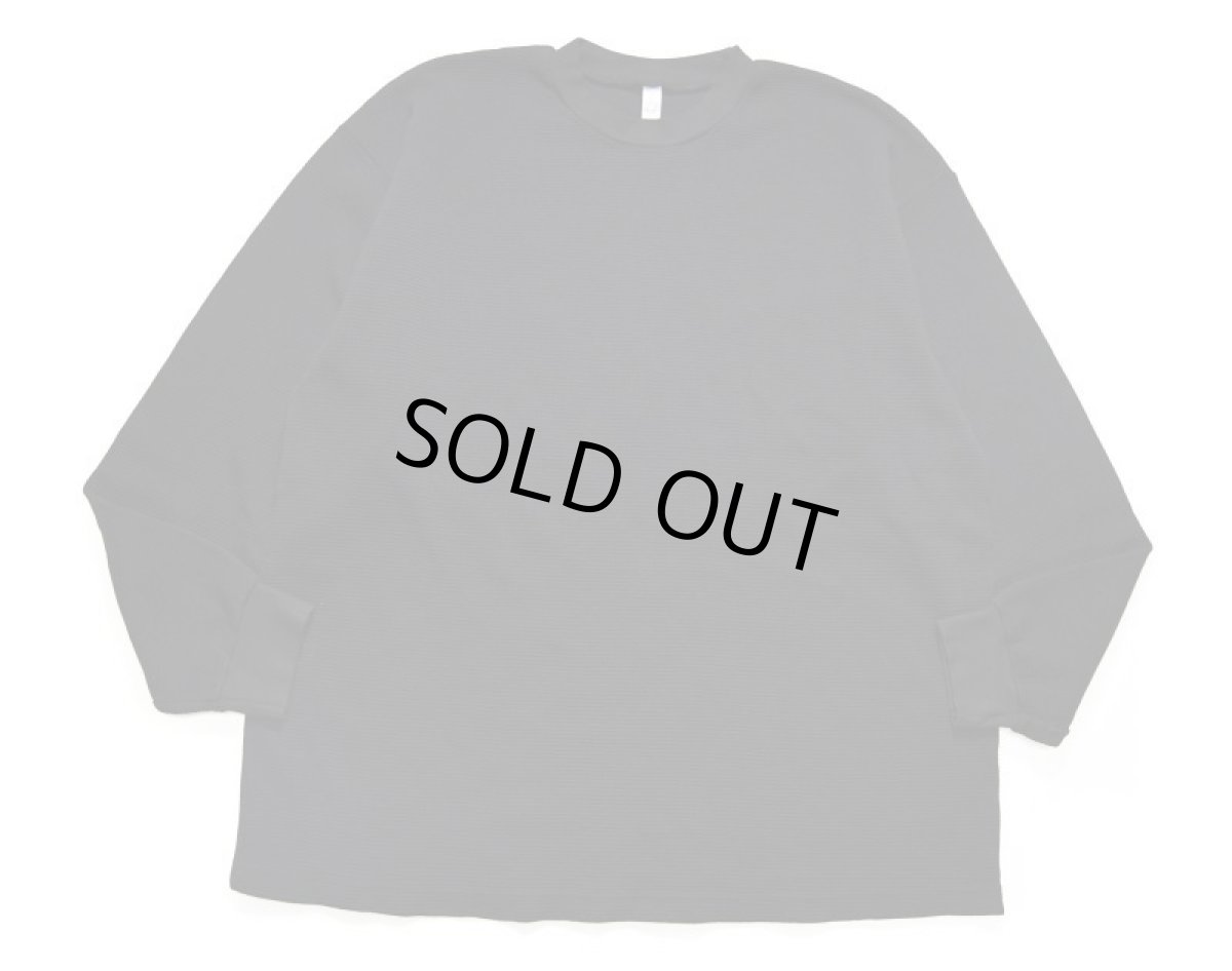 画像2: Los Angeles Apparel L/S Heavy Thermal Crew Neck Black ロサンゼルスアパレル (2)