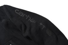 画像4: Used Carhartt Pullover Sweat Hoodie Black Over Dye (4)