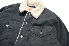 画像3: Deadstock Levi's Corduroy Sherpa Trucker Jacket Charcoal リーバイス (3)