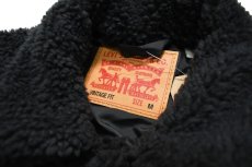 画像5: Levi's Cozy Vintage Relaxed Fit Sherpa Trucker Jacket Black リーバイス (5)