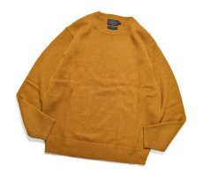 画像1: Pendleton Shetland Washable Wool Crewneck Knit Sweater Deep Gold ペンドルトン (1)