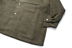 画像4: 【SALE】A.R.P. GABANARO™ Collection Suede Loop Collar Shirt Olive (4)