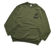 画像1: Deadstock USMC Sweat Shirt Olive (1)