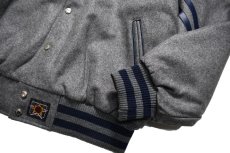 画像3: Deadstock JH Design Melton Varsity Jacket Grey "New York Yankees" made in USA (3)