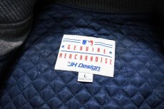 画像4: Deadstock JH Design Melton Varsity Jacket Grey "New York Yankees" made in USA (4)