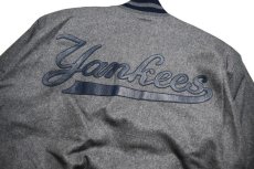 画像6: Deadstock JH Design Melton Varsity Jacket Grey "New York Yankees" made in USA (6)