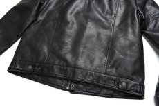 画像7: Levi's Faux Leather Trucker Jacket Black リーバイス (7)