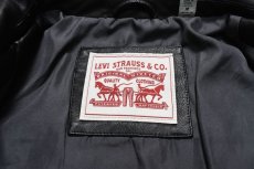 画像4: Levi's Faux Leather Trucker Jacket Black リーバイス (4)