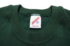 画像4: Used Jerzees Raglan Sleeves Blank Sweat Shirt Green made in USA (4)