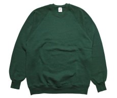 画像1: Used Jerzees Raglan Sleeves Blank Sweat Shirt Green made in USA (1)