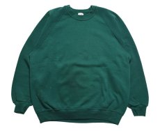 画像1: Used Jerzees Raglan Sleeves Blank Sweat Shirt Green made in USA (1)