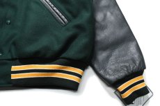 画像3: Deadstock Melton/Leather Varsity Jacket "Green Bay Packers" (3)