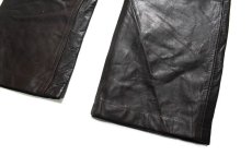 画像3: Used Gap Boot Fit Leather Pants Dark Brown (3)