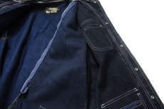 画像7: Used Sears Leather Coat Navy (7)