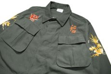 画像2: Deadstock Ripstop BDU Coat Vietnam Jacket Embroidered Olive (2)
