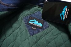 画像4: Deadstock Tri Mountain Denim Varsity Jacket #7700 Indigo/Green (4)