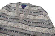 画像2: Used Wood Ward V-Neck Knit Sweater made in England (2)