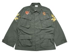 画像1: Deadstock Ripstop BDU Coat Vietnam Jacket Embroidered Olive (1)