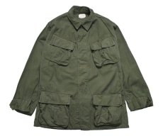 画像1: Used Us Military Ripstop Poplin Fatigue Jacket Olive (1)