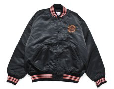 画像1: Used Game Sportswear Satin Varsity Jacket "Cable 8 Bellingham" made in USA (1)