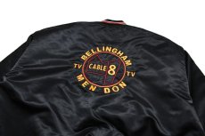 画像6: Used Game Sportswear Satin Varsity Jacket "Cable 8 Bellingham" made in USA (6)