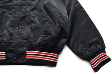 画像3: Used Game Sportswear Satin Varsity Jacket "Cable 8 Bellingham" made in USA (3)