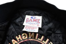 画像4: Used Game Sportswear Satin Varsity Jacket "Cable 8 Bellingham" made in USA (4)