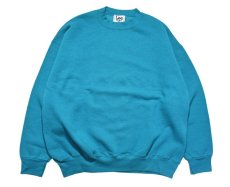画像1: Used Lee Blank Sweat Shirt Turquoise made in USA (1)