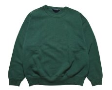 画像1: Used Lands' End Blank Sweat Shirt Green made in USA (1)