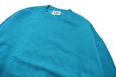 画像2: Used Lee Blank Sweat Shirt Turquoise made in USA (2)