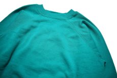 画像2: Used Pannill Raglan Sleeve Blank Sweat Shirt Jade made in USA (2)