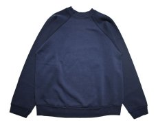 画像1: Used Tultex Raglan Sleeve Blank Sweat Shirt Navy made in USA (1)