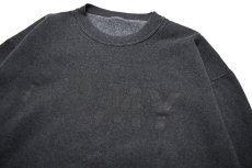 画像2: Used Us Army Sweat Shirt Black Over Dye (2)