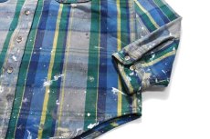 画像3: Used St John's Bay Painted Flannel Shirt made in USA (3)