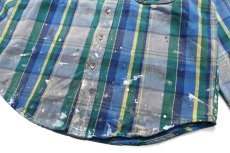 画像4: Used St John's Bay Painted Flannel Shirt made in USA (4)