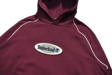 画像2: Timberland Oval Logo Sweat Hoodie Burgundy (2)