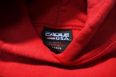 画像4: Used Eagle USA Pullover Sweat Hoodie Red made in USA (4)