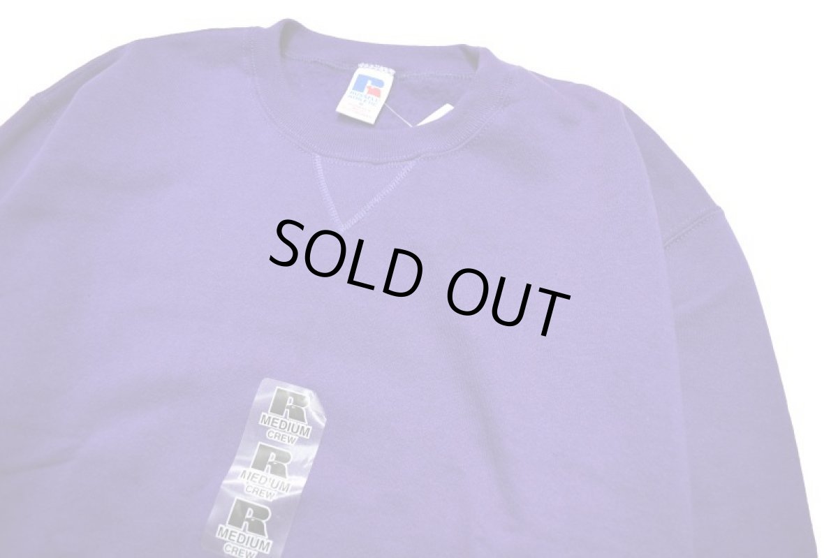 画像2: Deadstock Russell Athletic Blank Sweat Shirt Purple (2)