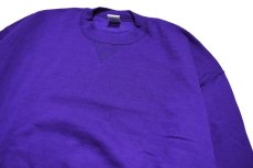 画像2: Deadstock Russell Athletic Blank Sweat Shirt Purple made in USA (2)