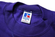 画像4: Deadstock Russell Athletic Blank Sweat Shirt Purple made in USA (4)