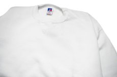 画像2: Deadstock Russell Athletic Blank Sweat Shirt White (2)