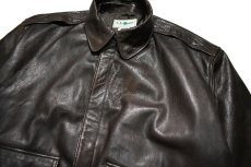 画像2: Used L.L.Bean Type A-2 Leather Jacket Brown made in USA (2)